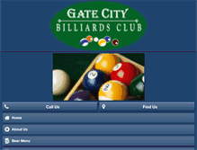 Tablet Screenshot of gatecitybilliards.com